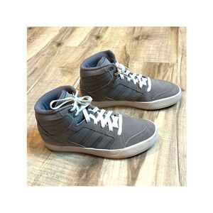Adidas HiTop Neo Ortholite leather suede gray sz 7 (womens 8) good condition